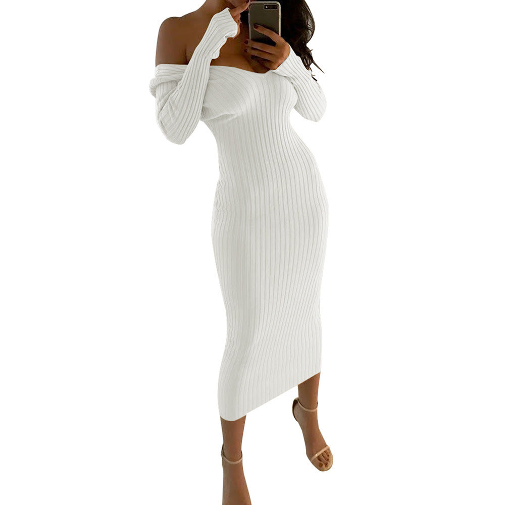 Sexy Off-shoulder Long Dress For European And American Nightclubs