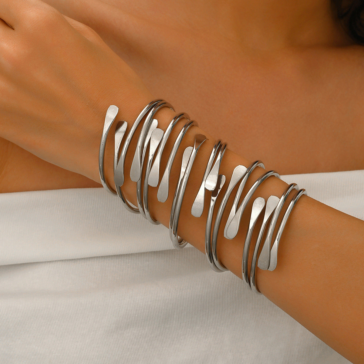 Exaggerated Bangle Bracelet Hollow-out Wristband