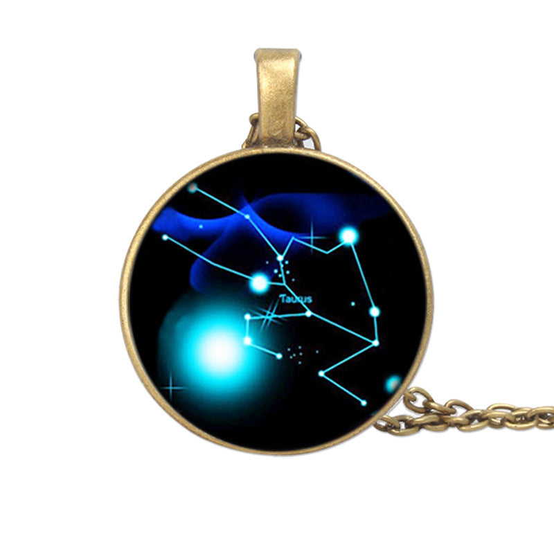 Zodiac Starry Sky Gemstone Necklace