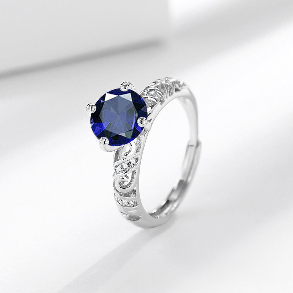 Open-ring Womens Ring With 2-carat Gemstone