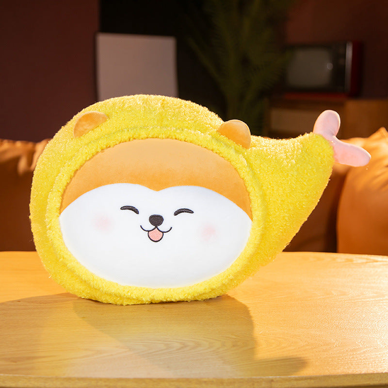 Cartoon Sushi Plush Doll Cute Shiba Inu Hand Holding Backpack