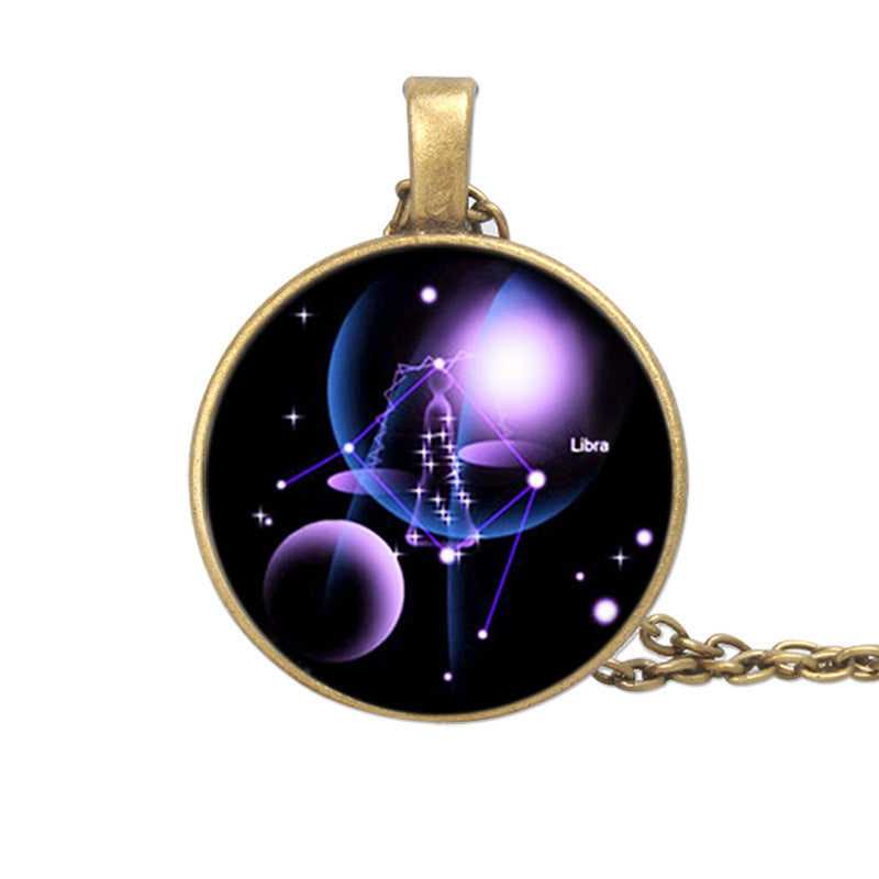 Zodiac Starry Sky Gemstone Necklace