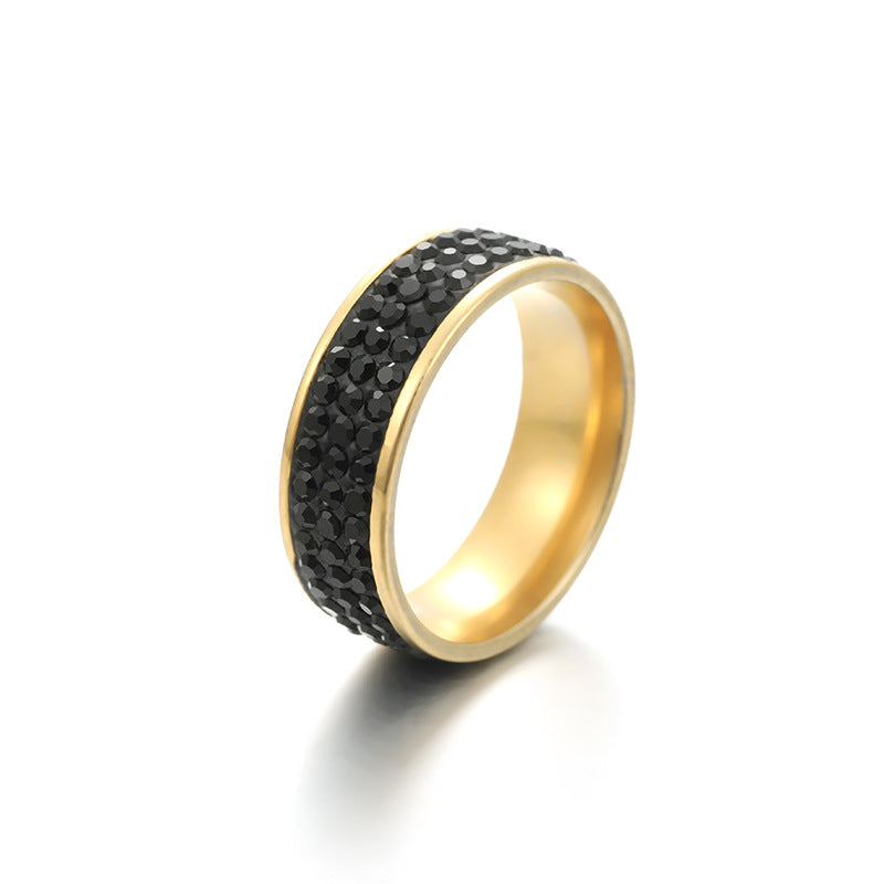 8mm 3-row Terracotta Bead Couple Rings For Women