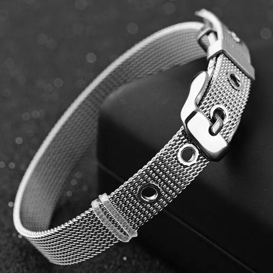 Gold-plated Mesh Bracelet, Fashionable Wrist Accessory For Men And Women