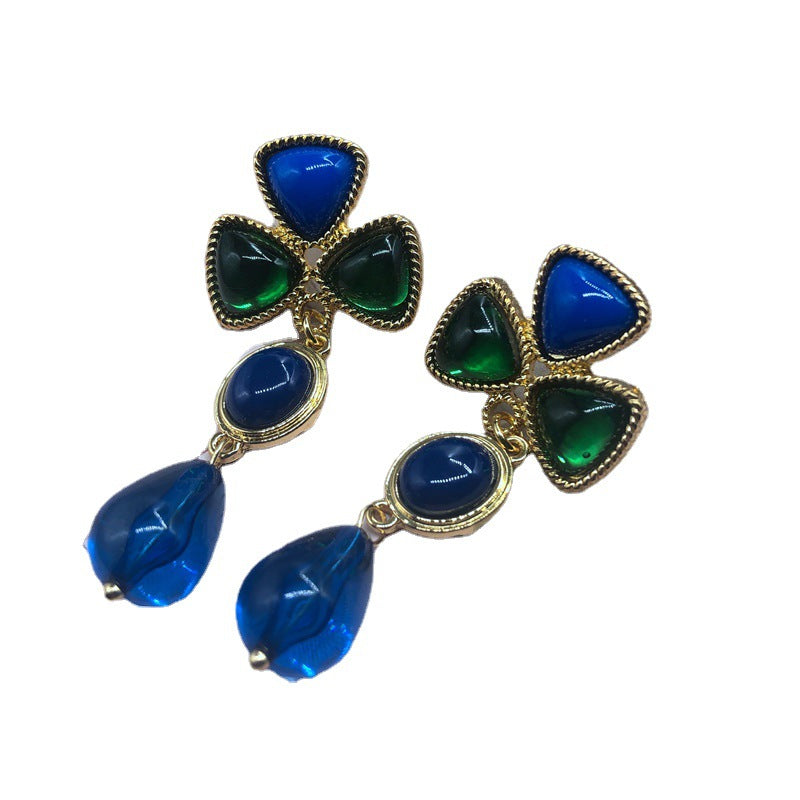 Colorful Shell Pearl Gold-Plated Earrings