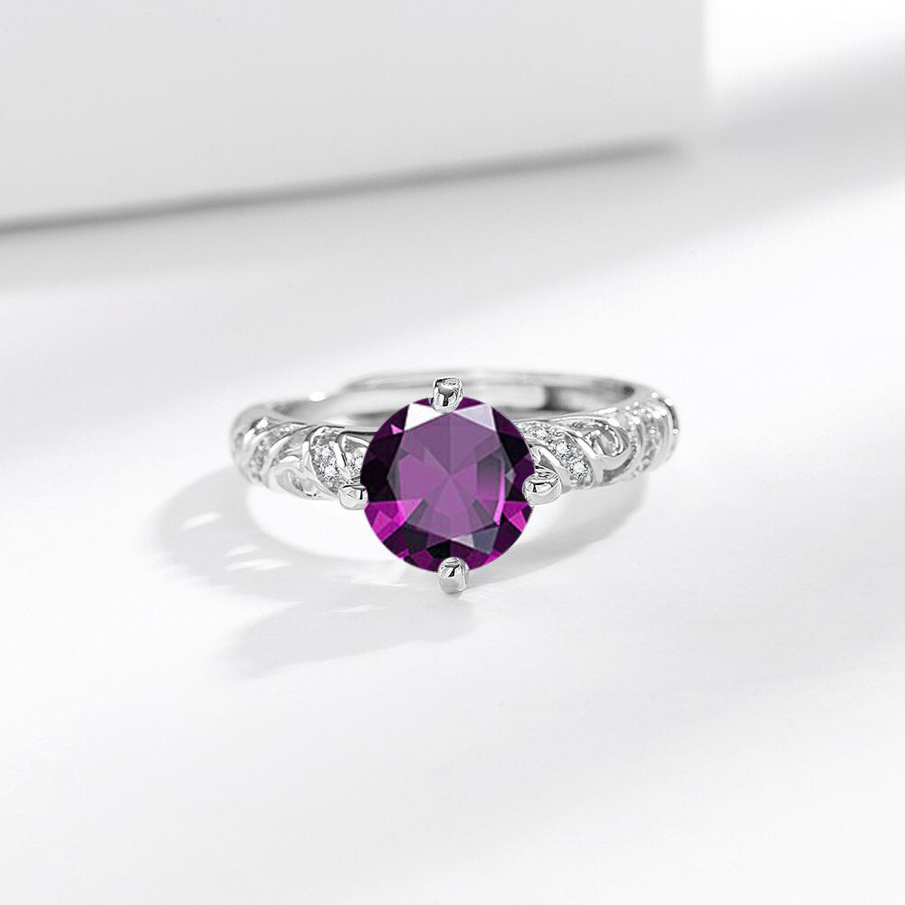 Open-ring Womens Ring With 2-carat Gemstone