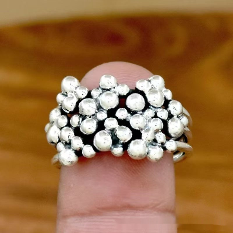 Irregular Bead Niche Design Ring For Women