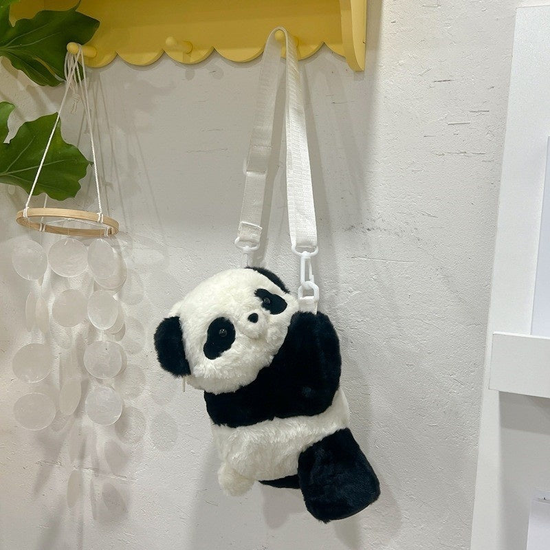 Good-looking Lesser Panda Figurine Doll Backpack Cute Plush Bag Backpack Doll Raccoon Doll Schoolbag