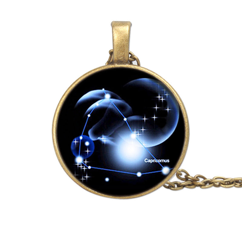 Zodiac Starry Sky Gemstone Necklace