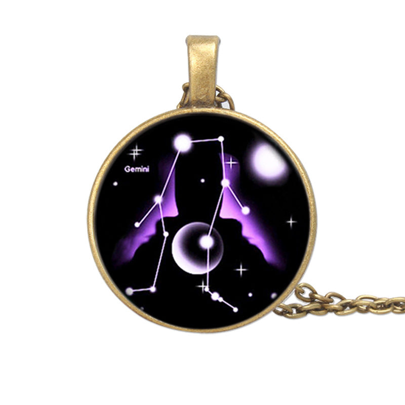 Zodiac Starry Sky Gemstone Necklace