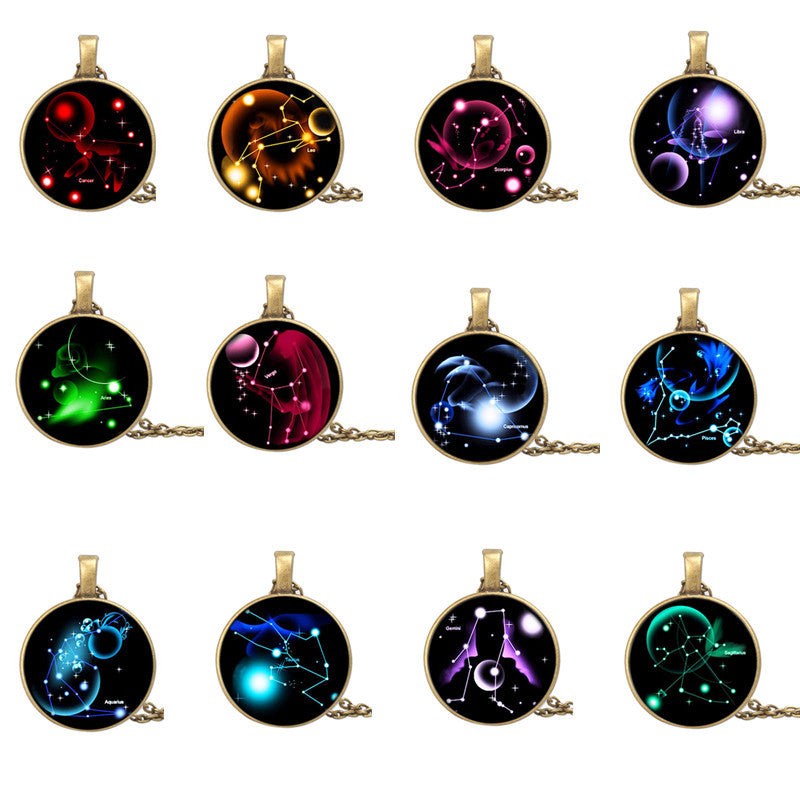Zodiac Starry Sky Gemstone Necklace