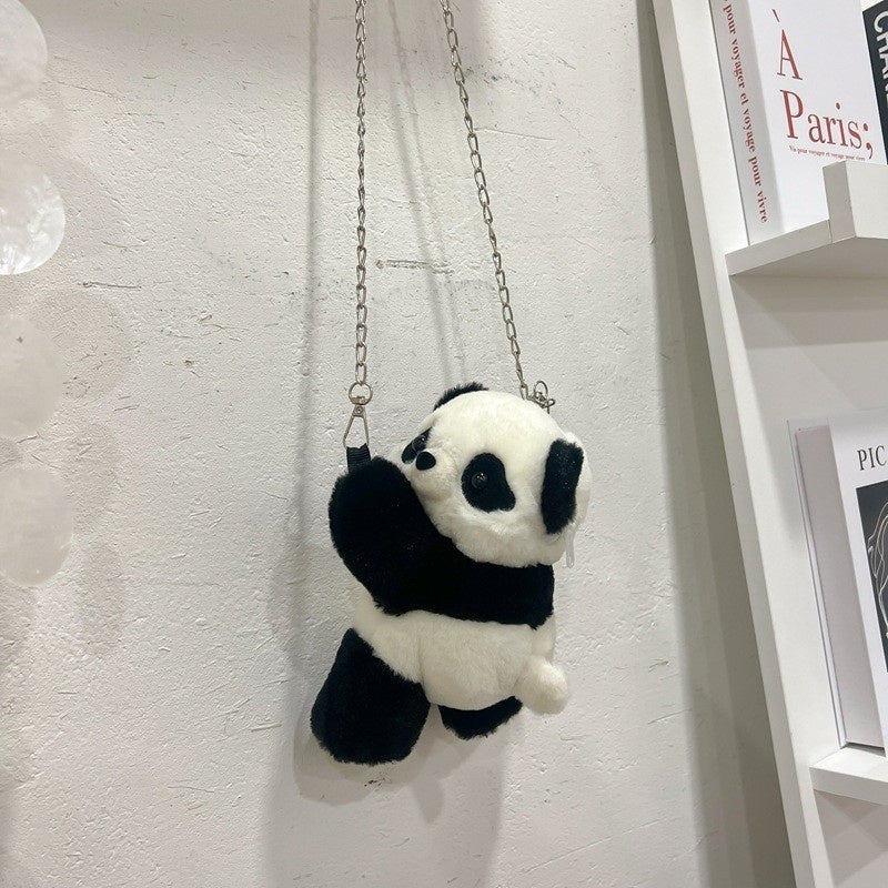 Good-looking Lesser Panda Figurine Doll Backpack Cute Plush Bag Backpack Doll Raccoon Doll Schoolbag