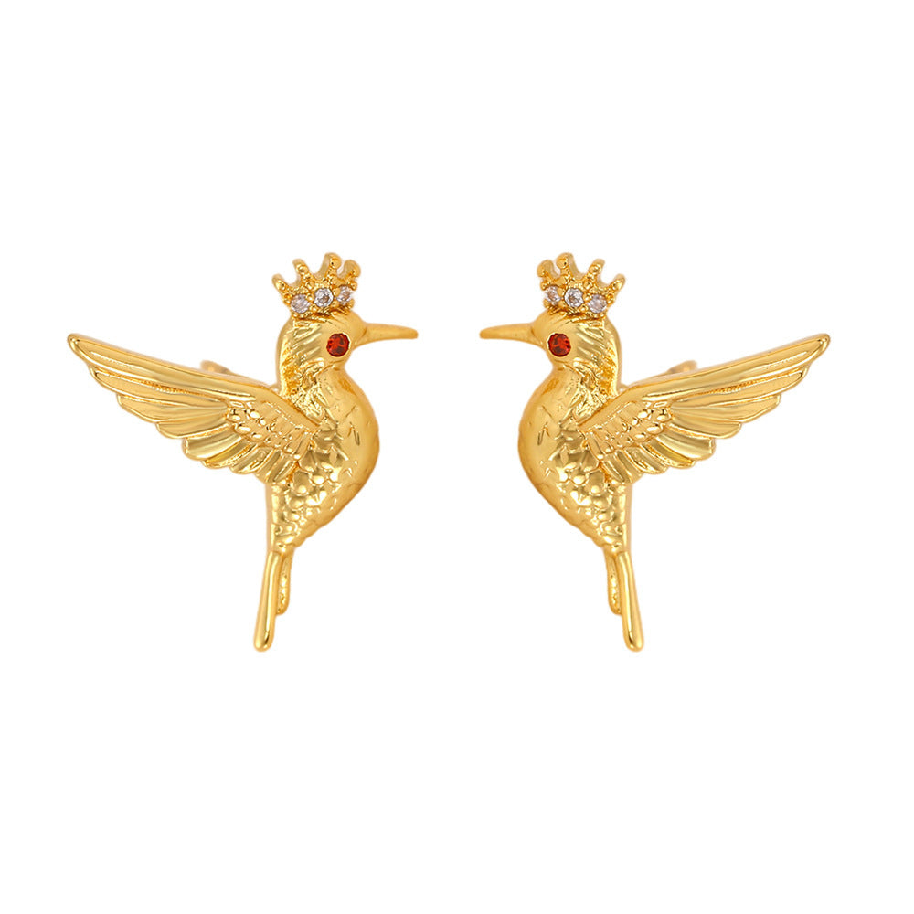 Fashionable Flying Bird Stud Earrings